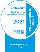 ahd Bonitätszertifikat CrefoZert