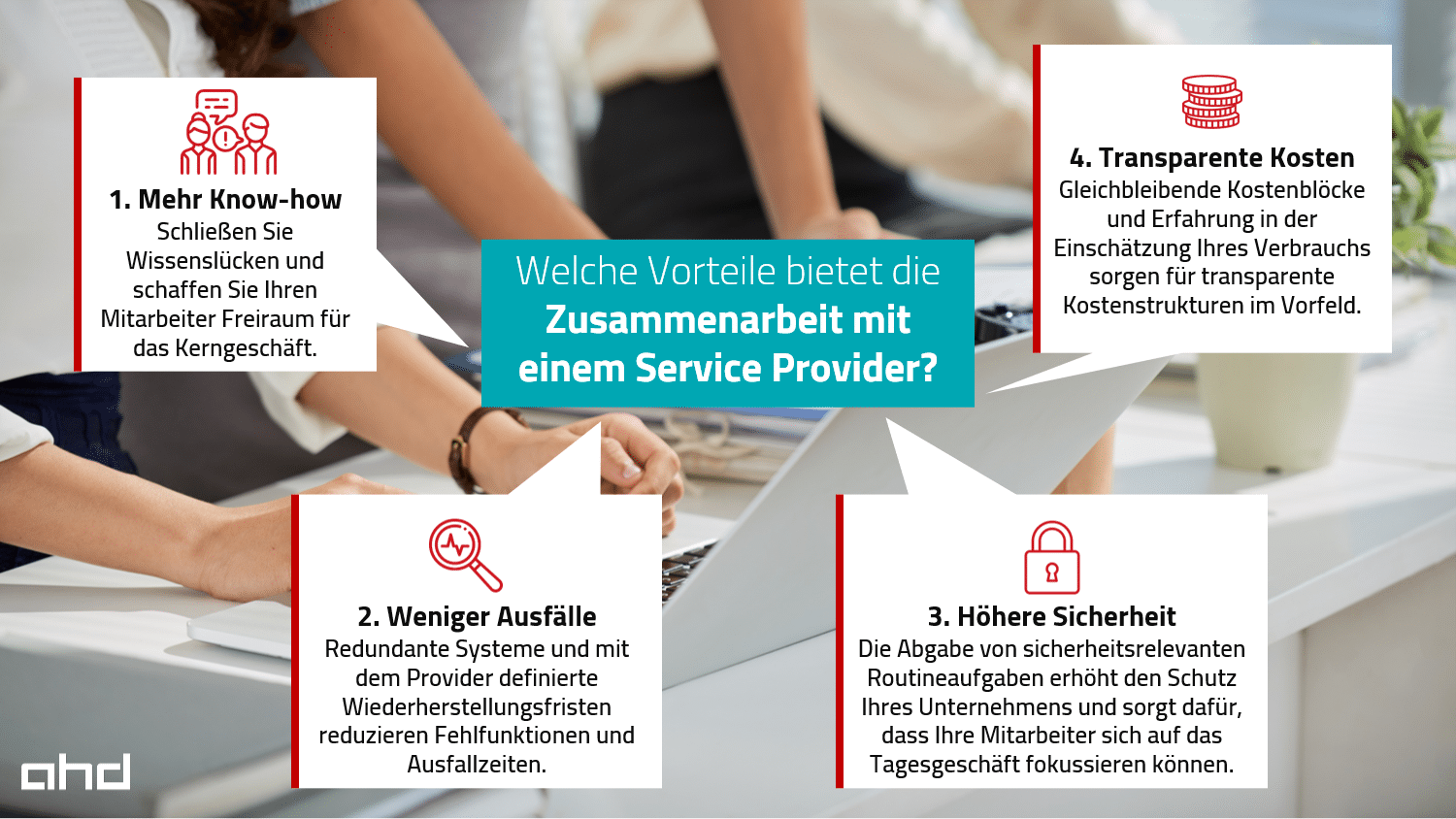 Welche Vorteile bietet die Zusammenarbeit mit einem Service Provider?